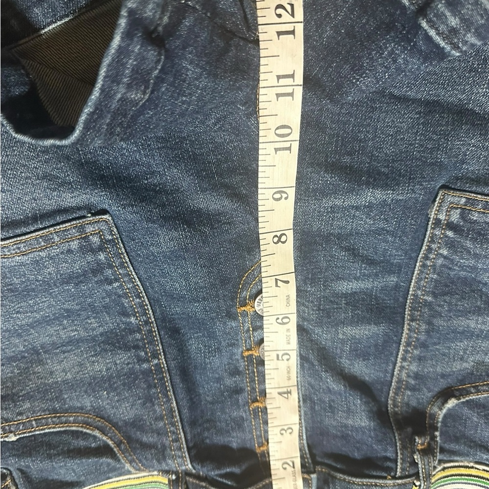 Veronica Beard Zynan 9.5” Cargo Stripe Waist Denim Shorts Allure CutSize 29 EUC - Picture 8 of 13